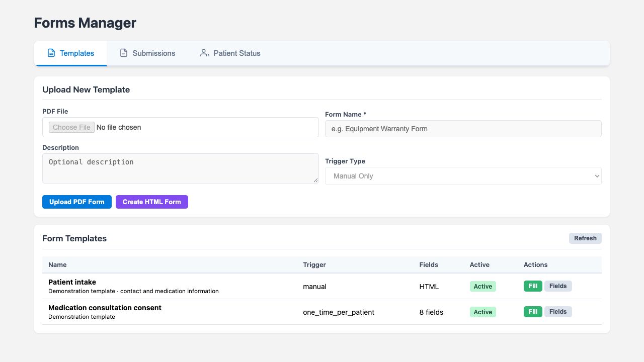 Rx Manager · Forms module