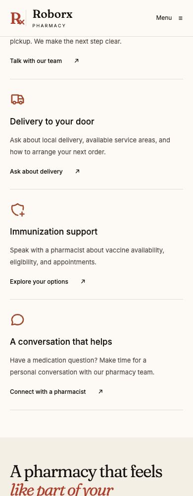 Robo-growth · Mobile website product screen with demonstration data