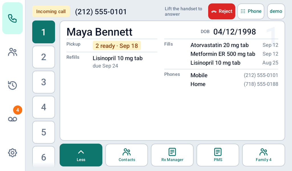 Robo-phone · Patient Rx status